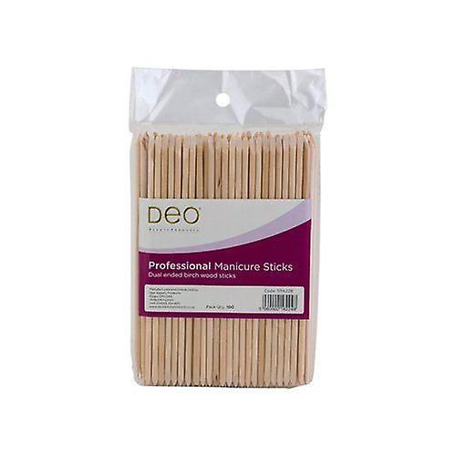 Deo Professional Manicure Cuticle Sticks Dual Ended Wood Sticks 12cm 6 x100