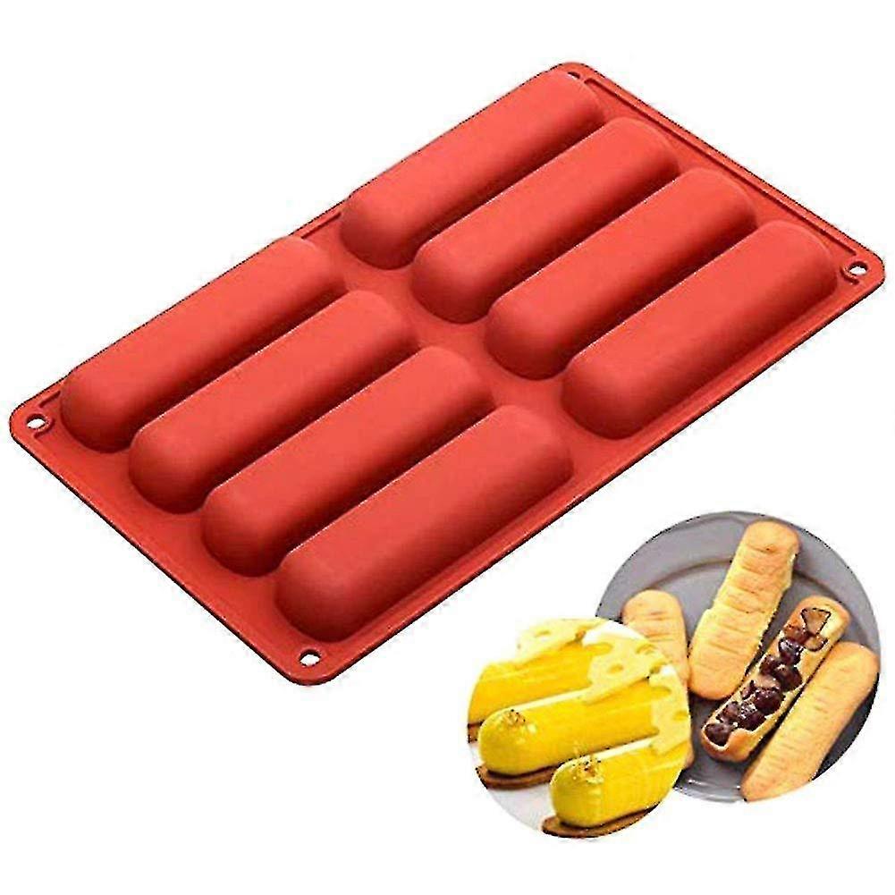 8 Cavity DIY Silikon Form Lange Streifen Eclair Cookies Form Backform für Finger Keks Schokolade Cracker Bar Stick