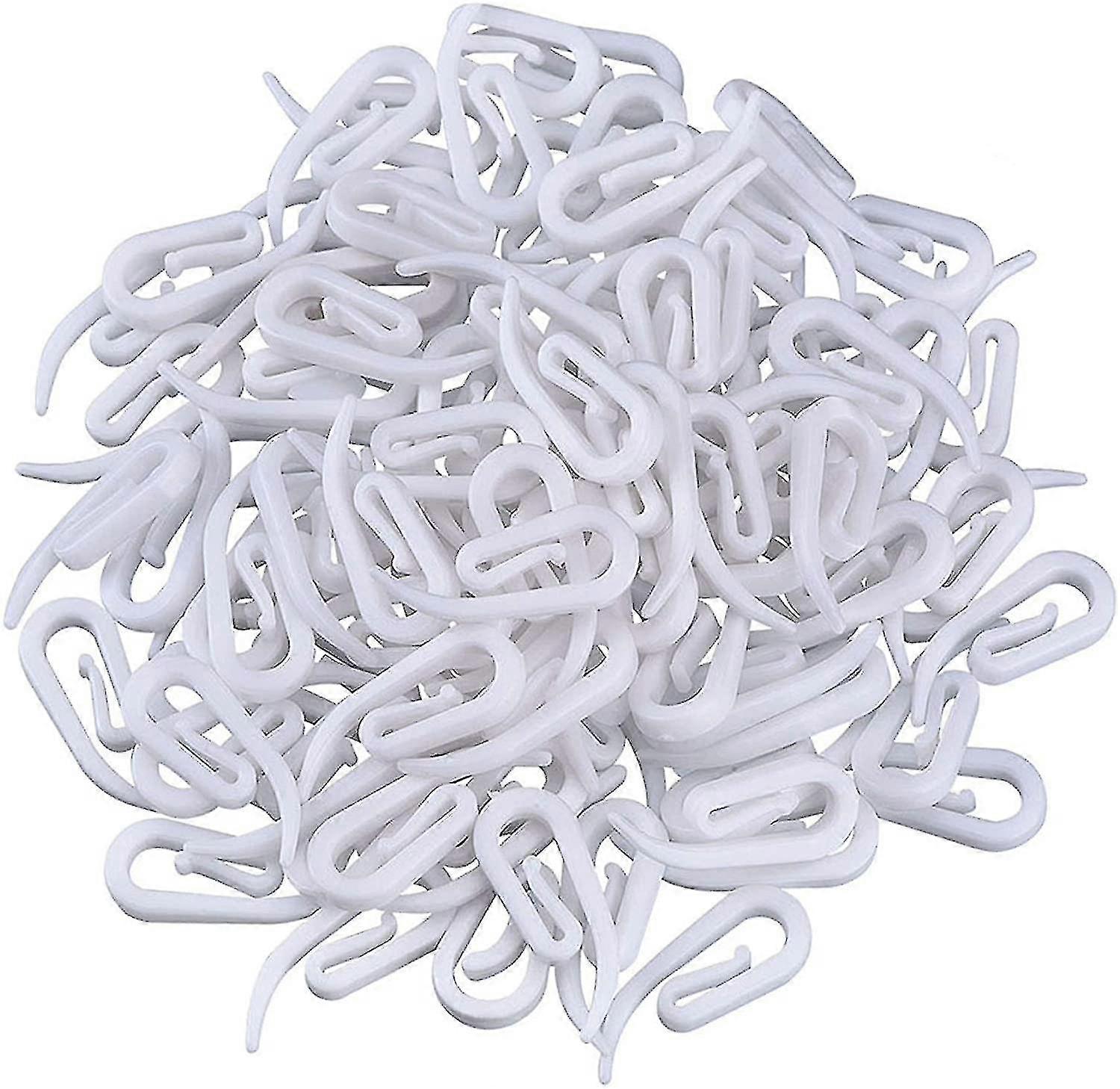 200pcs Curtain Hook Pack Plastic Curtain Hook 28 X 12mm