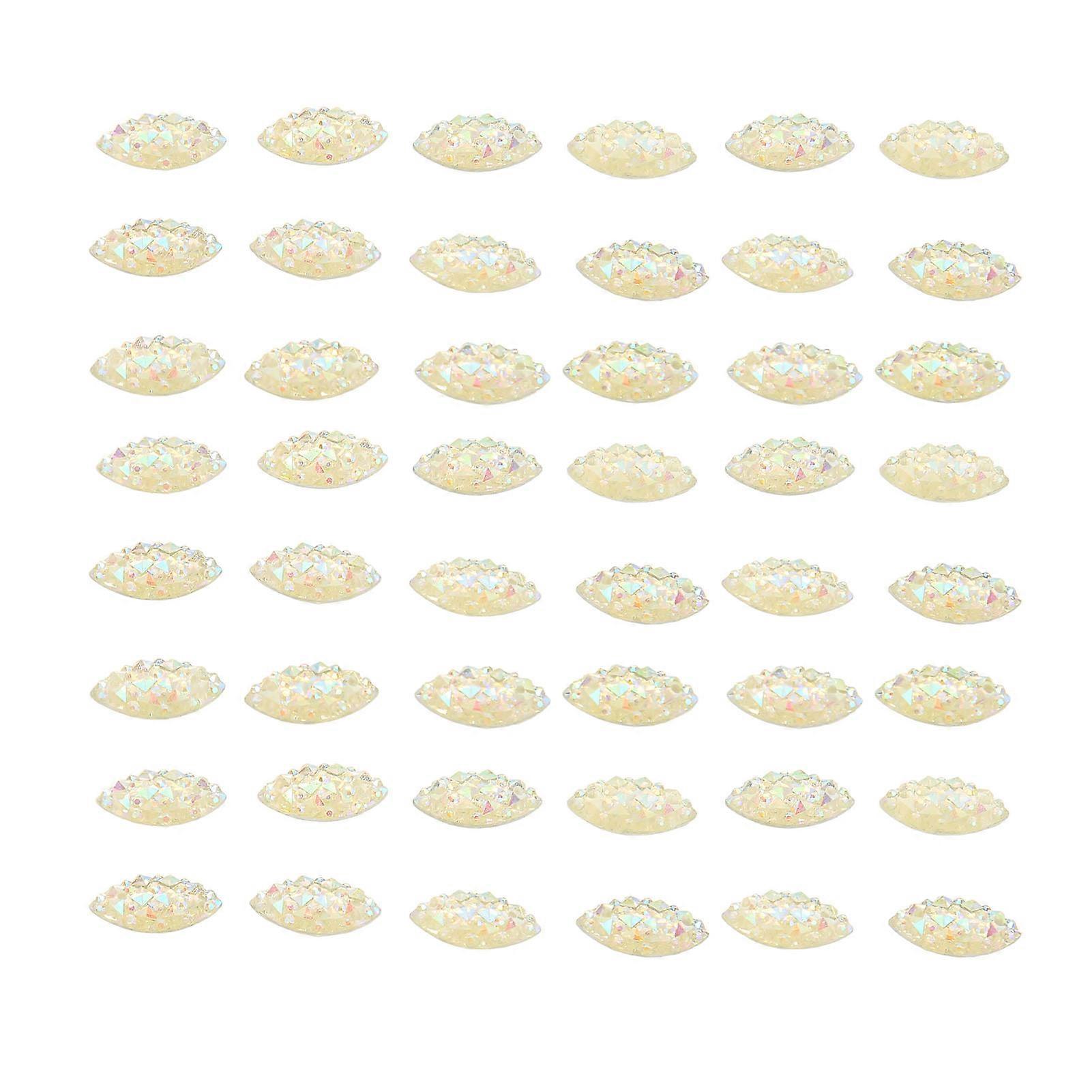 48ks Přišít Kamínky 0,3x0,6 V Elegantní Colorfast Flatback Víceúčelové Skleněné Kamínky Pro Oblečení Taška Boty