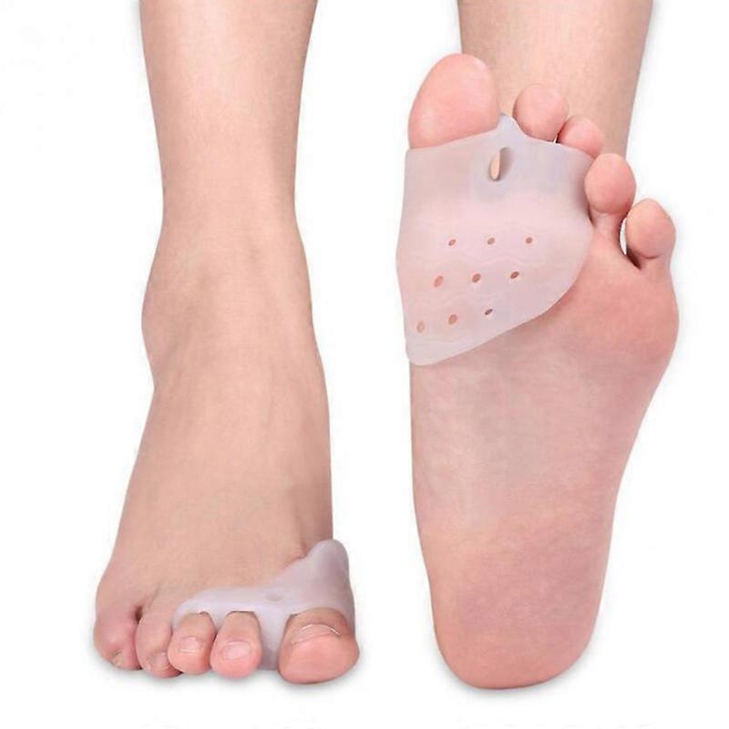 Toe Separator, 3-Hole Toe Separator Soft Gel Corrector Relieve Toe Separator for Bunion Hallux Valgus Pain Relief and Hammertoe Forefoot