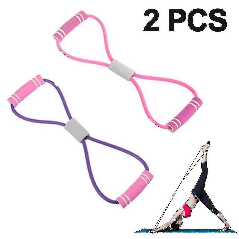 2 Pcs Yoga Resistance Bands Expander Stretch Rope
