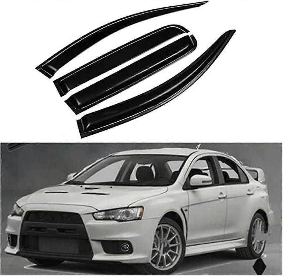 מעולה 4pcs רכב מסיטי רוח עבור מיצובישי לנסר EX 2008-2017, מגן חלון צד מגן גשם שמש עמיד רוח רוח מסיטי להגדיר מגן C