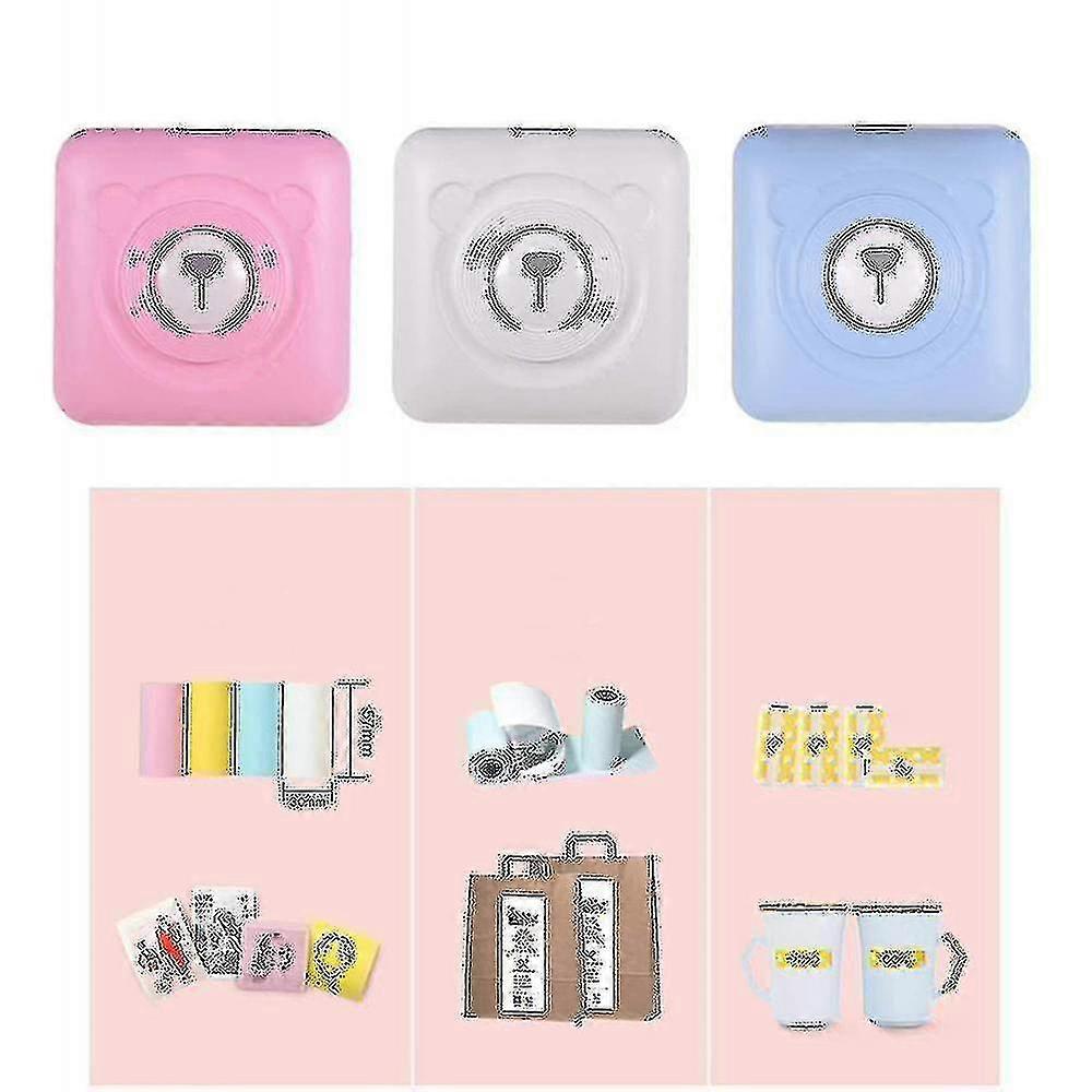 Mini Pocket Wireless Thermal Printer Picture Photo Label Memo Receipt(blue)