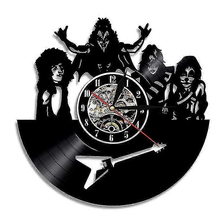 Kiss Band Vinyl Record Wall Clock