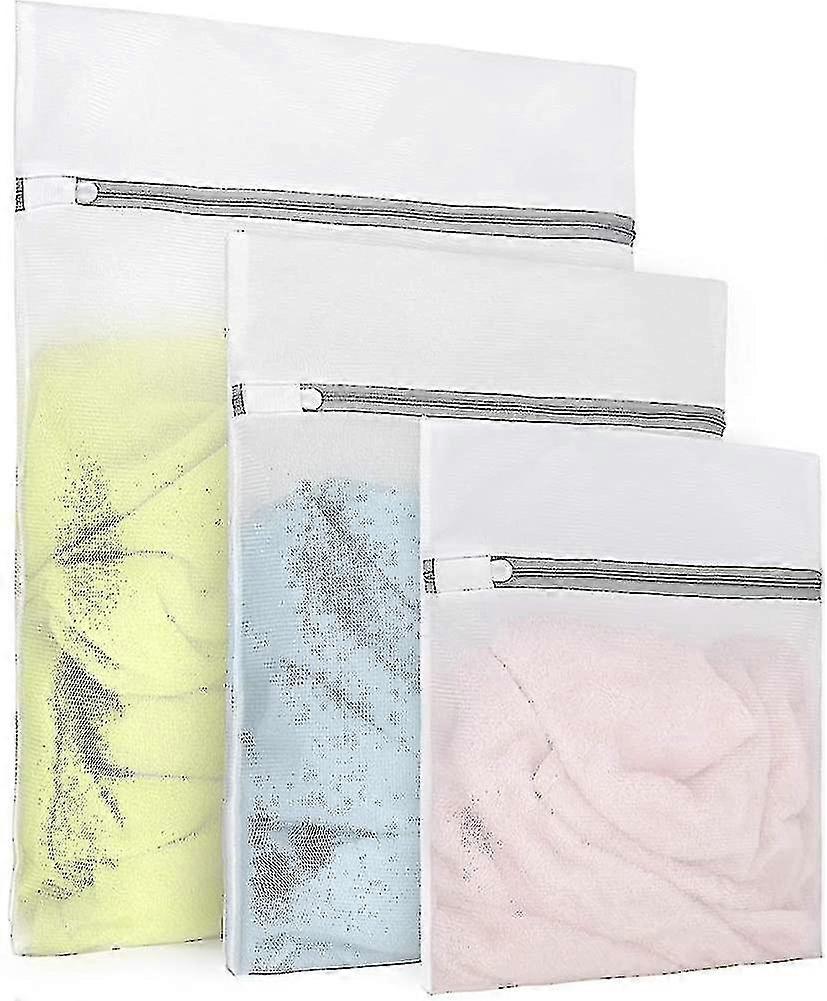 3pcs Durable Fine Mesh Laundry Bags For Delicates