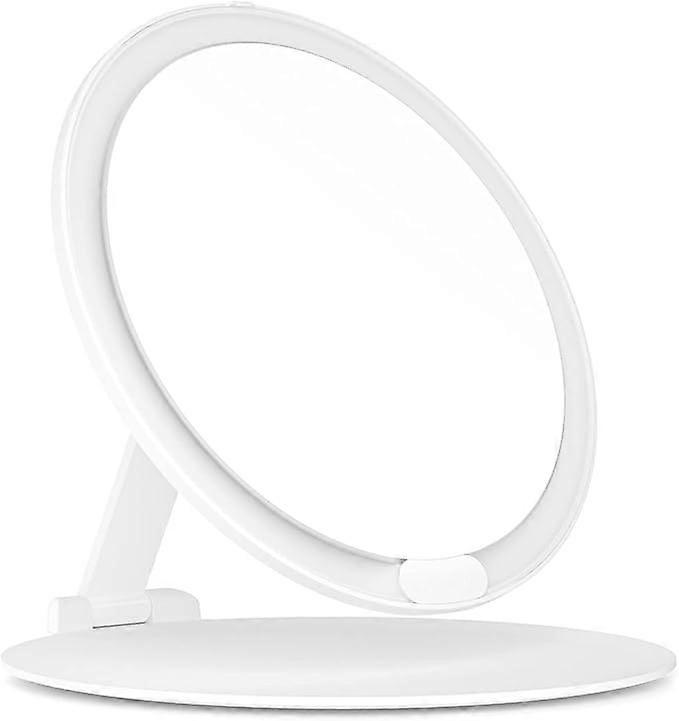 Cosmetic mirror LED light, smart touch lighting desktop foldable cosmetic mirror, 4-level brightness adjustment, desktop home portable high-definition