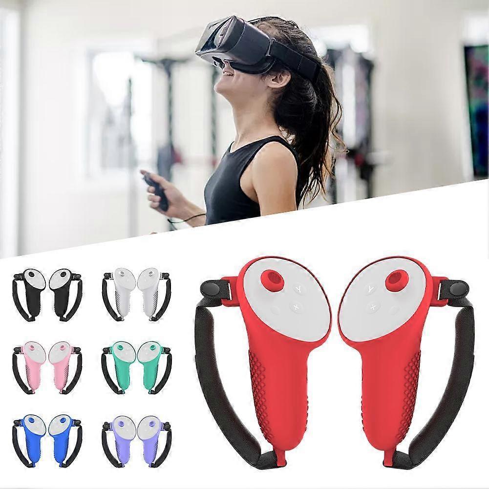 For Meta 3 VR Headset Controller Sleeve Silicone Handle Grip Cover w/Strap,100% New