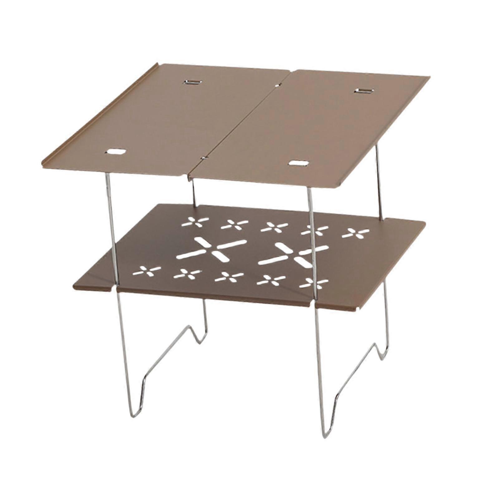 Mini Folding Table Beach Table Compact Camping Table for Hiking Patio Travel Black