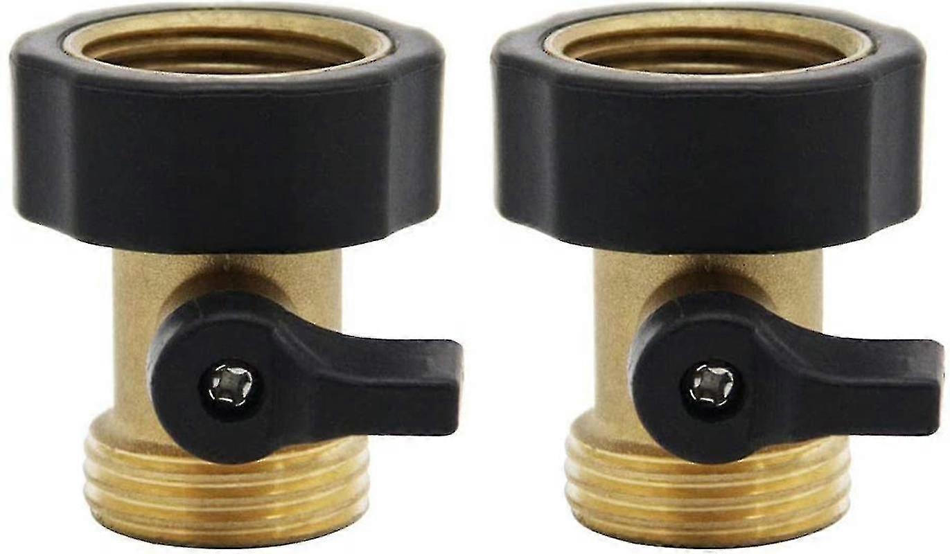 Garden Copper Fitting Diverter Brass Globe Valve Hose Fitting - 2 Pieces