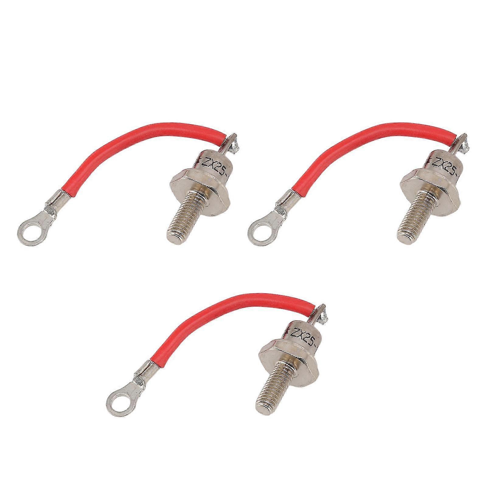 12V ZX25 25A Diesel Generator Rectifier Diode - 3PCS, Portable and Small Size, Replacement Parts with Positive Red Line