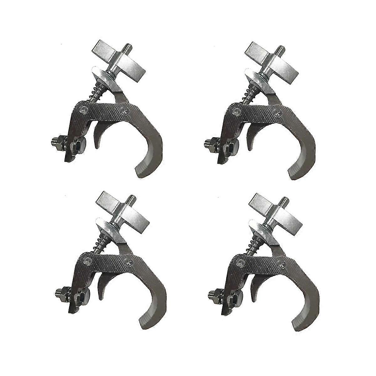 4pcs Aluminium Light Hooks Moving Head Light Hooks Spring Claw Shaped Hooks Stage Lighting Fixtures