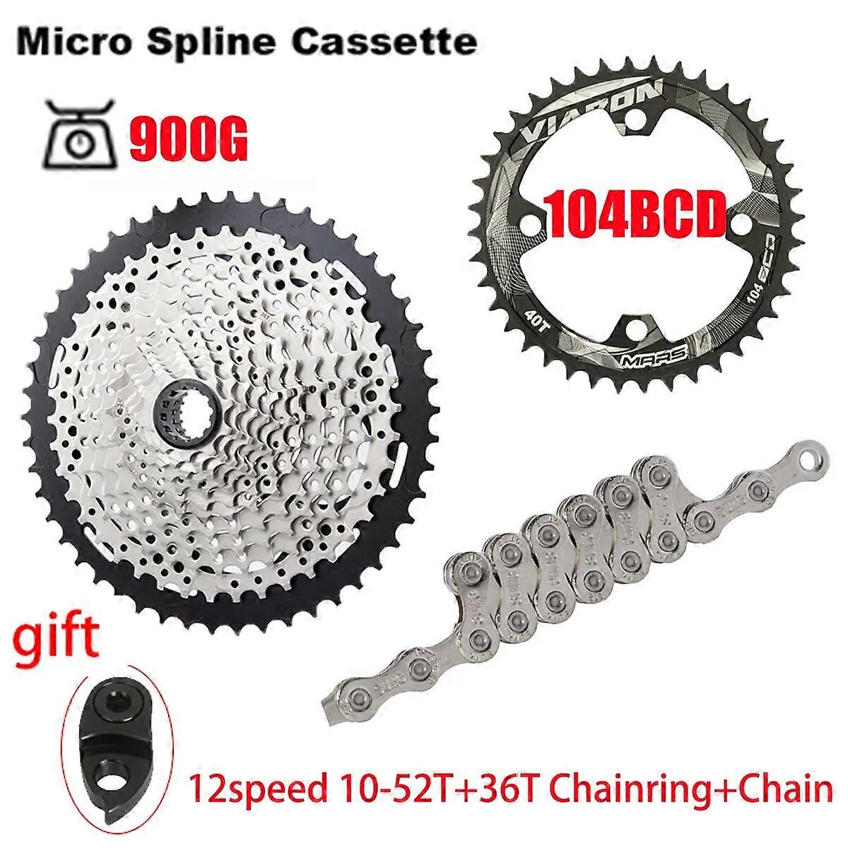 K7 12v MS MTB Cassette Sprocket Bicycle Freewheel Cycling 10-50T 52T M6100 M7100 M8100 Fit For MS Hub Body