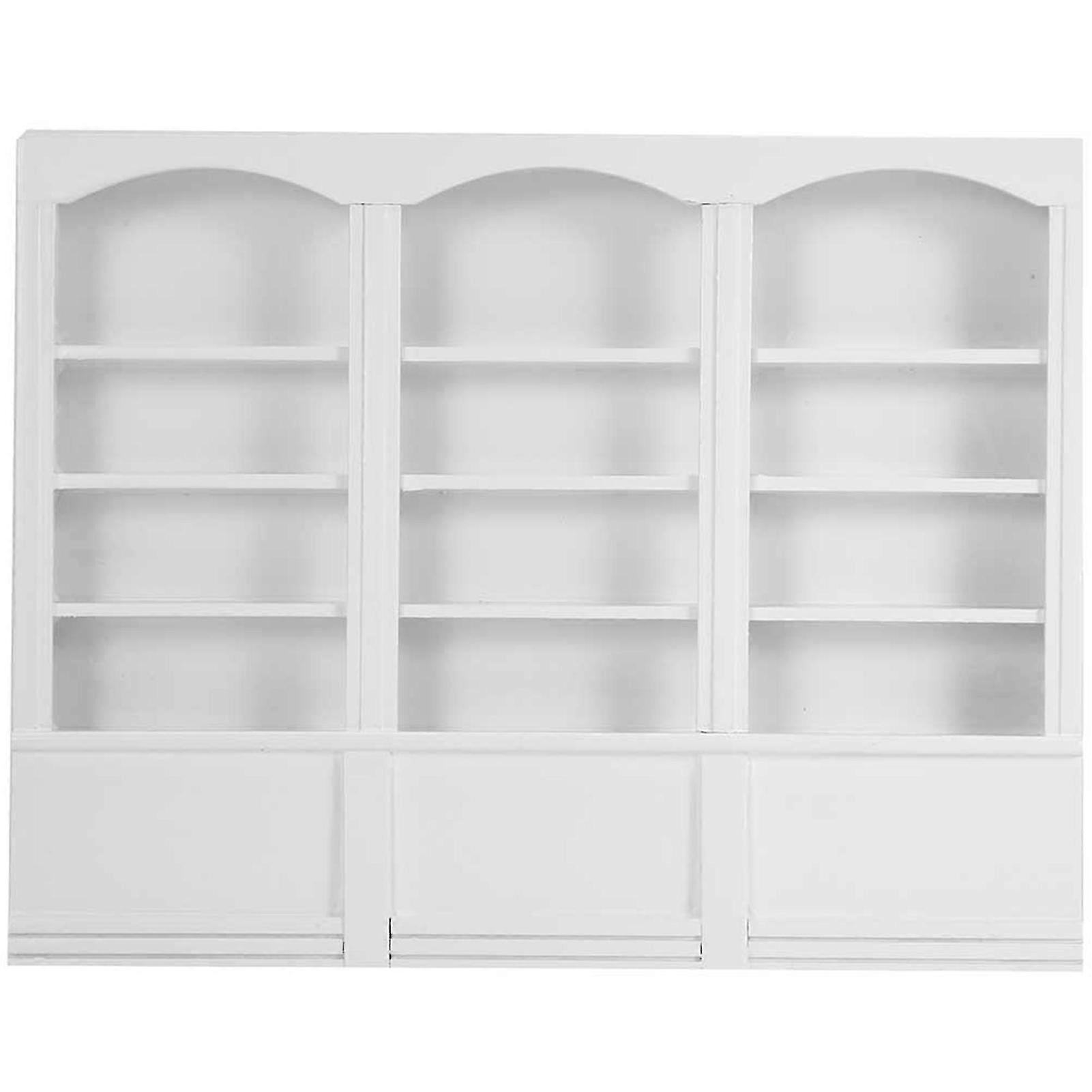 Mini Bookshelf Display Cabinet for Doll House Accessories 1:12 Scale Furniture and Toy Storage