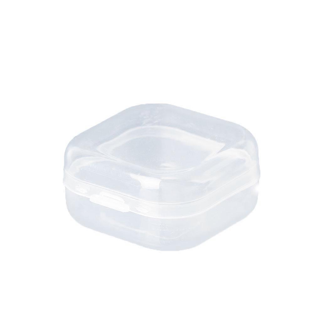 Square Transparent Storage Box Small Plastic Container Display for Case