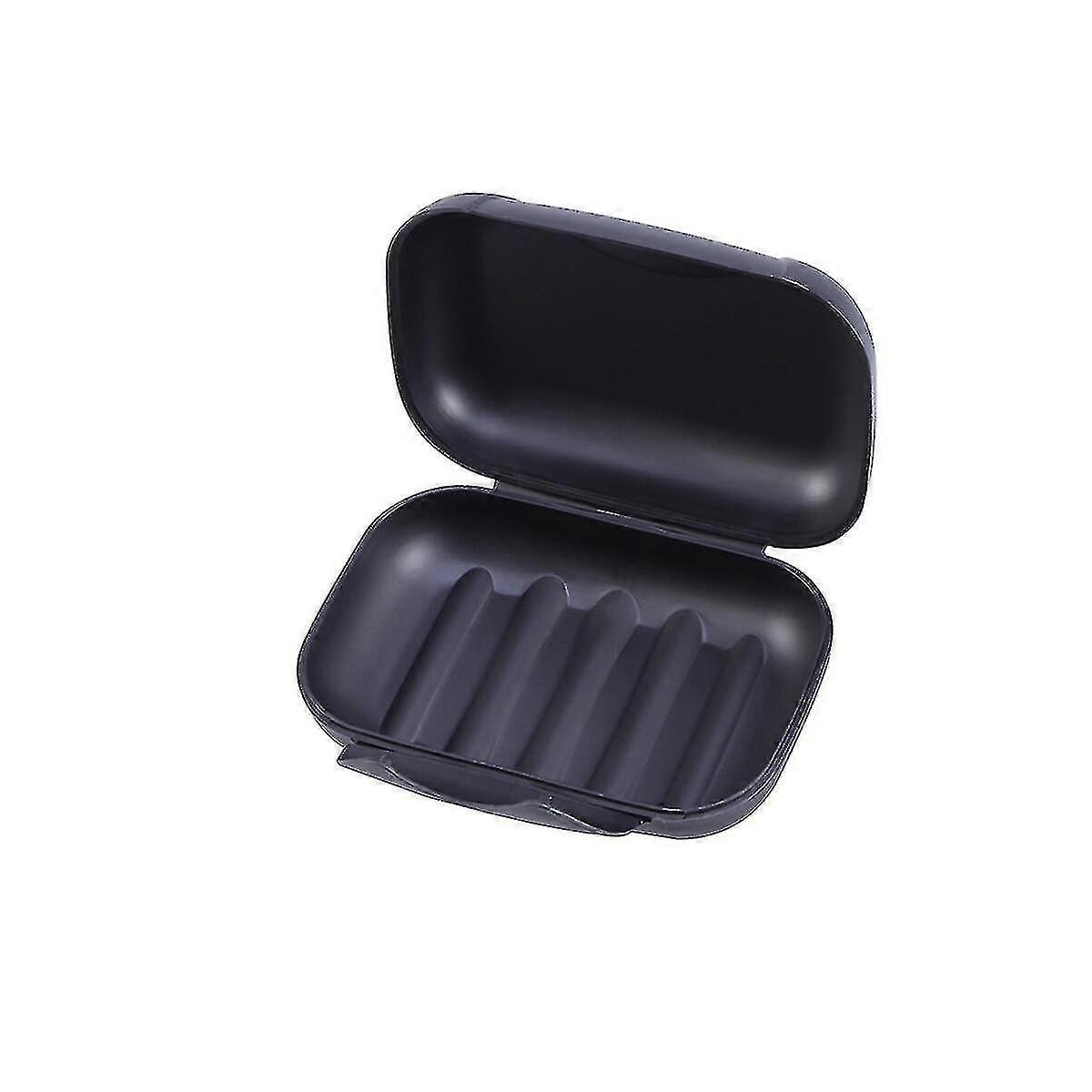 Portable Dish Box Holder Container Traveling Case Size L (black)