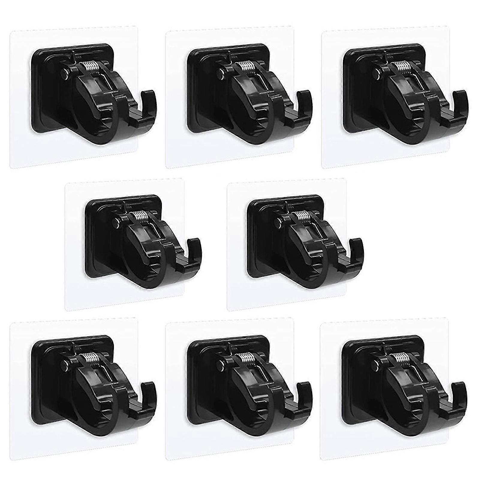 8pcs Self Adhesive Drapery Fixing Curtain Rod Bracket Easy Install Banmo