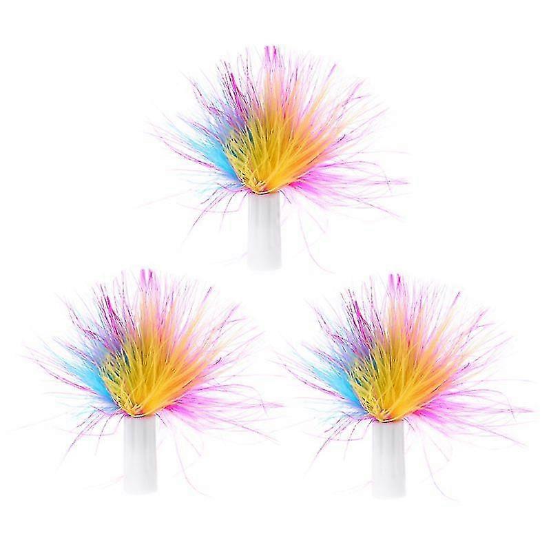 3pcs Cat Feather Toy Refills Electric Flutter Rotating Feather Replacements