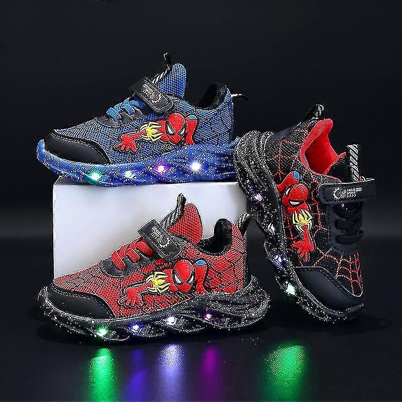 Spiderman Children's Shoes New Boys' Sneakers With Lights New Children's Shoes