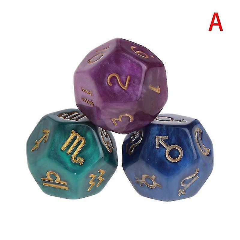 Astrological Dice 12 Sided Polyhedral Dice Astrology Tarot Card Constellation