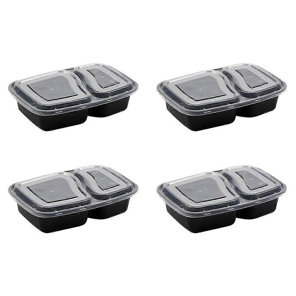 20 Pcs Plastic Go Containers Meal Container 2 Compartment Food Containers Meal Box Meal Prep Containers Z