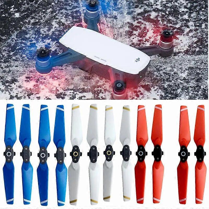 4pcs Propeller for DJI Spark Drone Quick-Release Props Folding 4730 Blades Accessories Spare Parts Wing Screw Blue red whiteRemote Control Toy Accesso