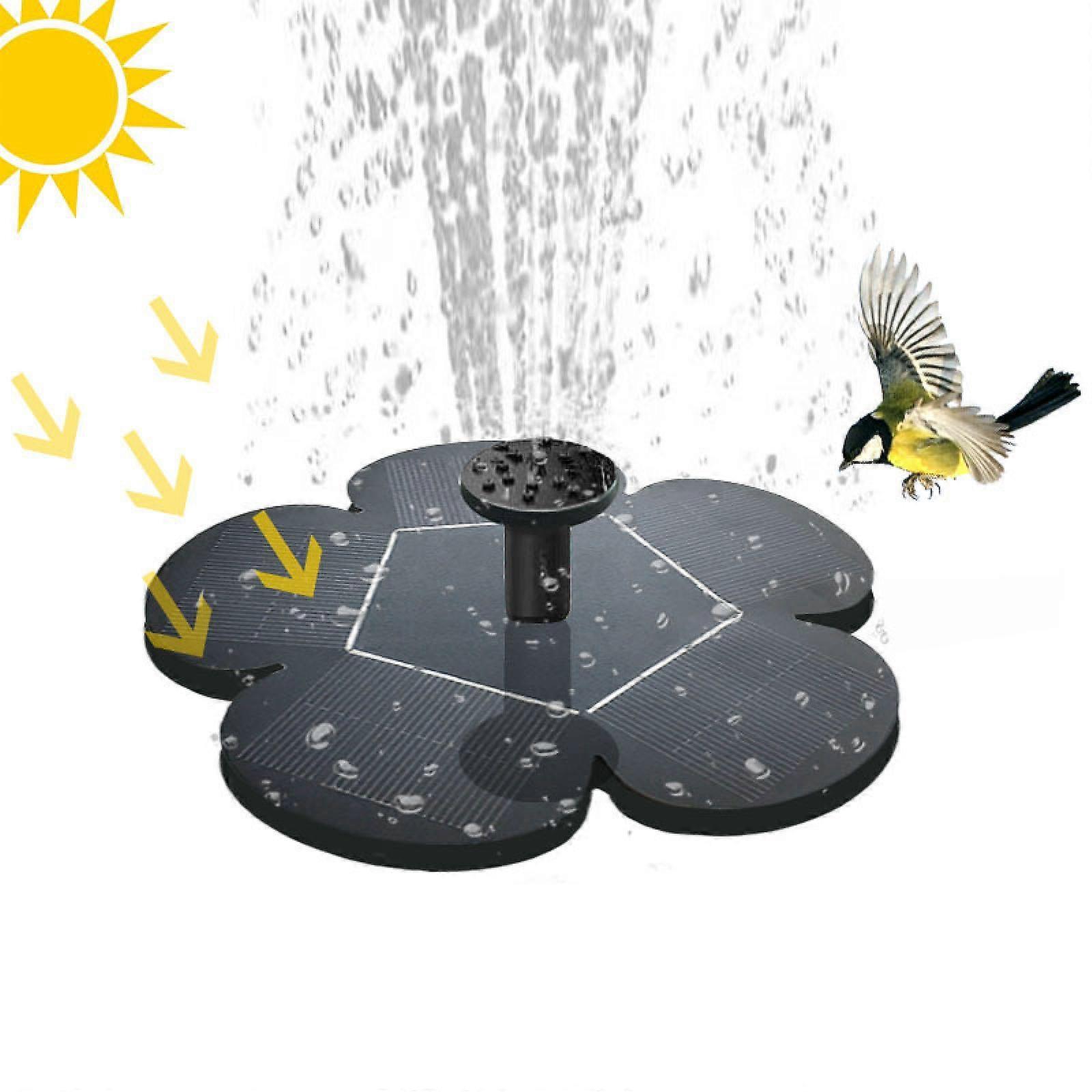 3.5W Solar Fountain, Works on Cloudy Days - 2024 Upgraded Lucky Flower Glass Panel Solar Bird Bath Fountain for Bird Baths, Pools and Ponds