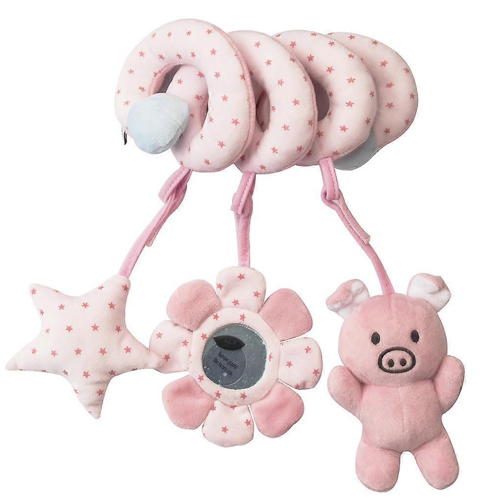 Spiral Plush for Doll Stroller Bar Rattle Toy Baby Toy Handbell Development Crib
