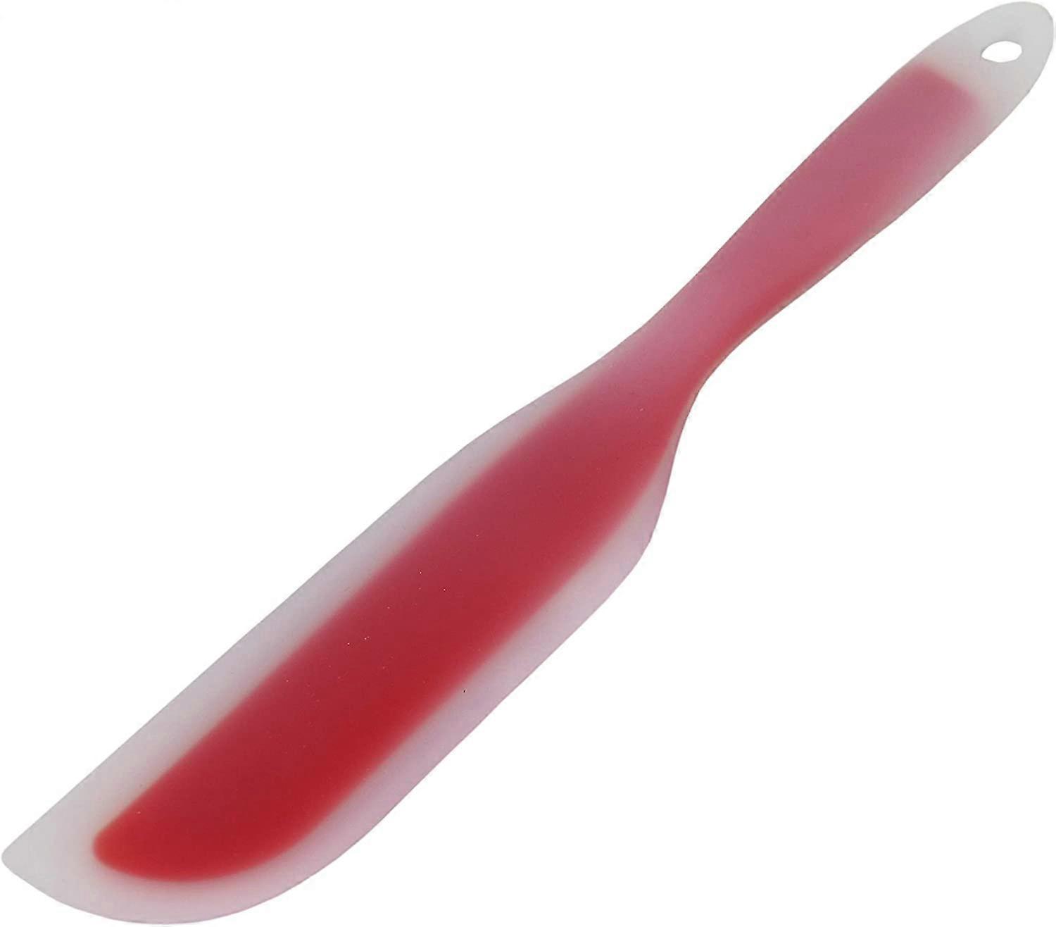 Non-Stick Silicone Knife Shape Flexible Kitchen Scraper Scraper with Nylon Core (Red)