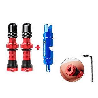 1 paire de valves de vélo pour VTT vélo de route Jantes de pneu tubeless 40mm écrou anodisé usiné CNC