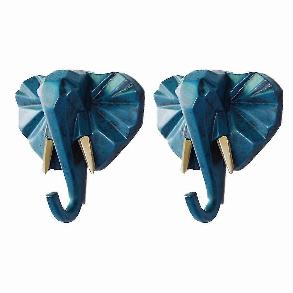 Sans perforation Animal Key Patres 2 Pices rtro lphant Bleu)