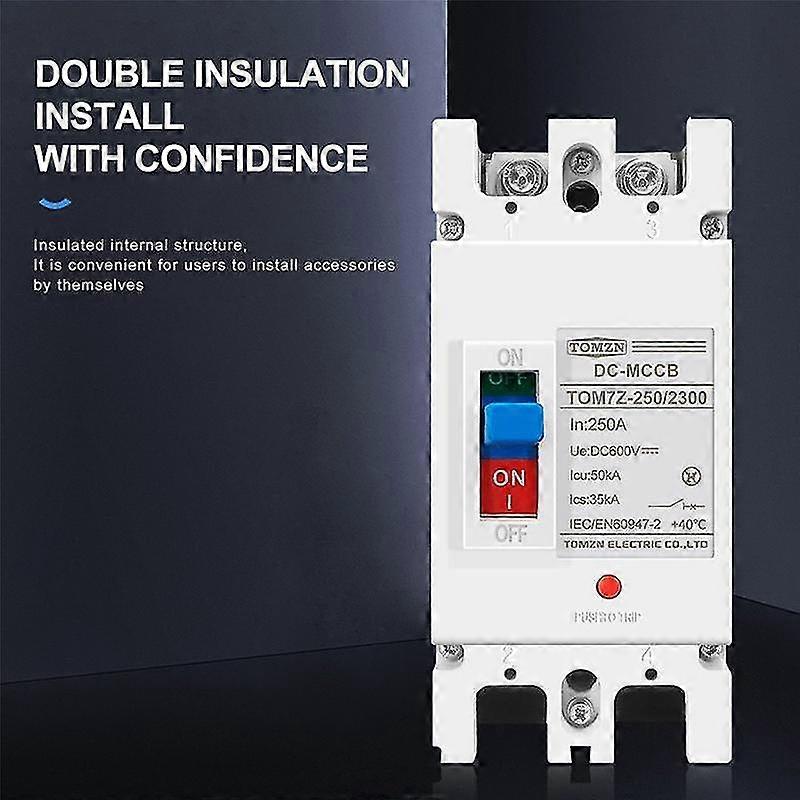 2p Dc 600v Dc Solar Molded Case Circuit Breaker Mccb Overload Protection For Solar Photovoltaic Pv