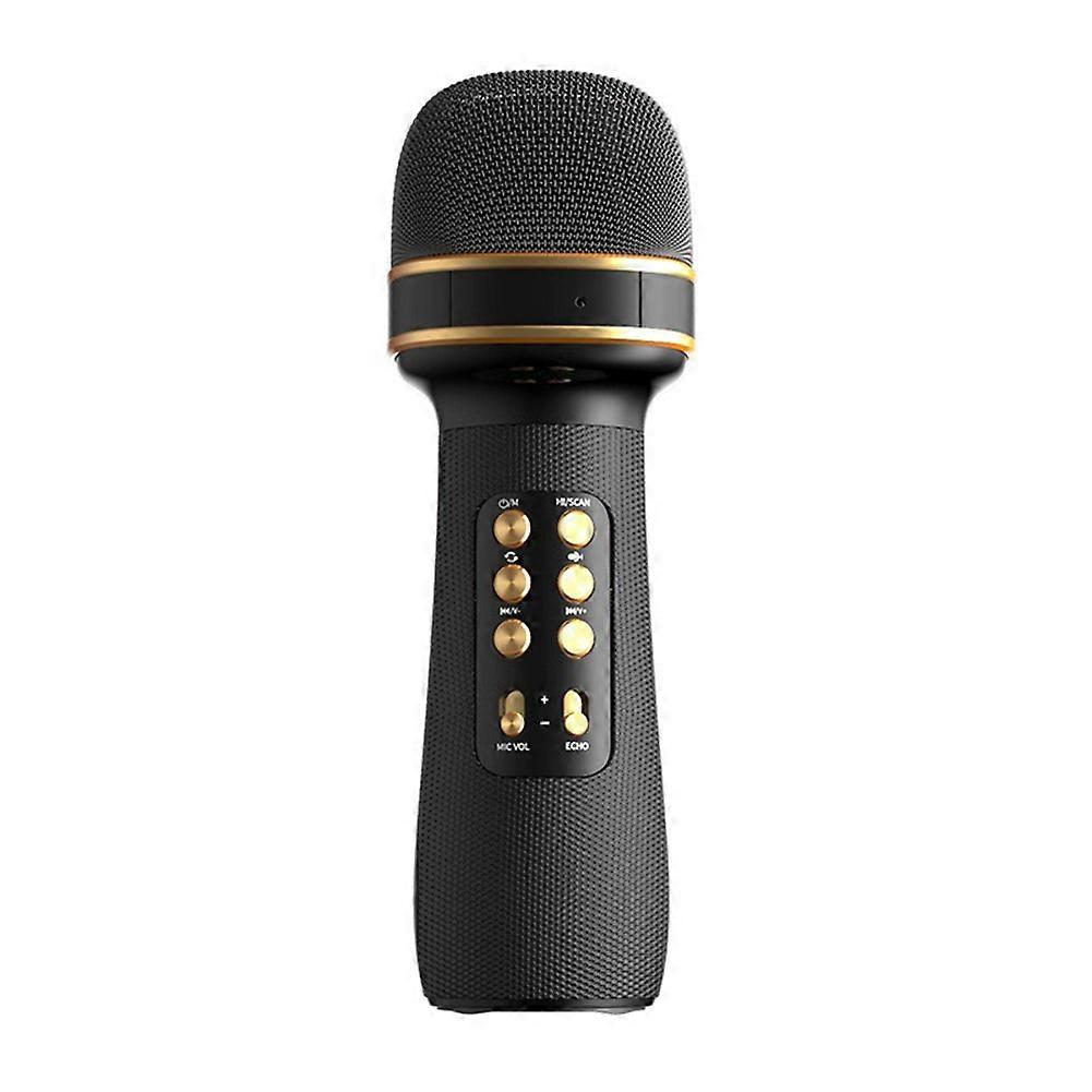 Karaoke Bluetooth-Compatible Microphone Handheld Wireless Music Singing Mic+FM+Voice Changing Audio Speaker Player Accessory
