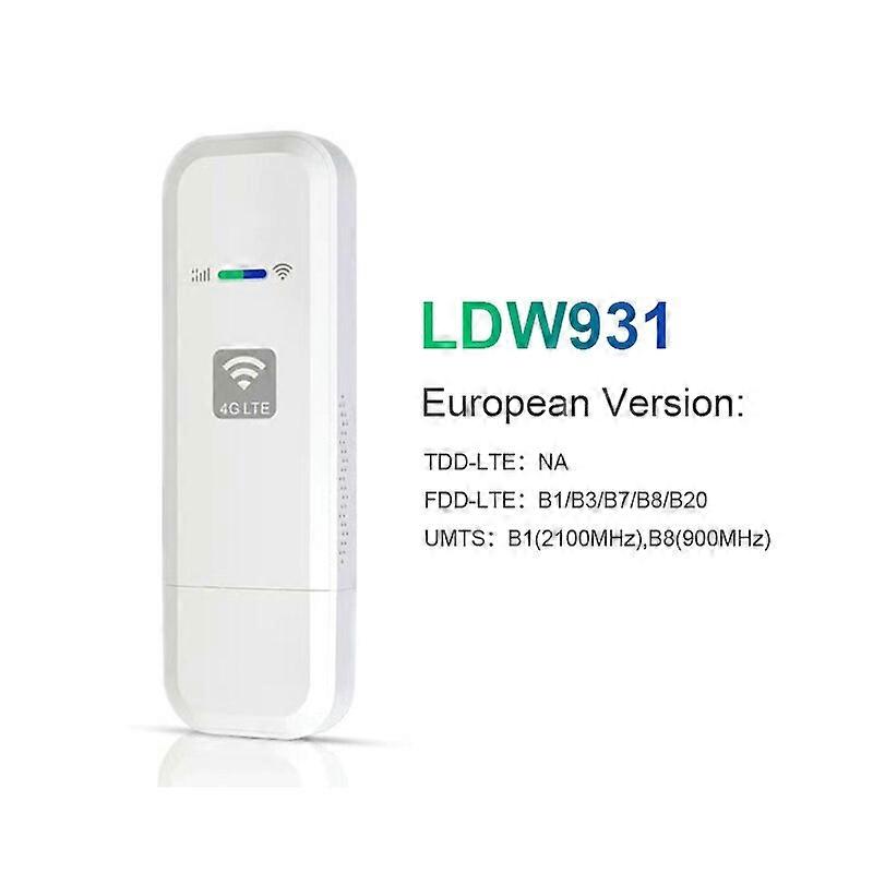 LDW931 Lte Router Modem 4G Wifi SIM Card Dongle Portable Mobile Wifi Uif Plug and Play Suitable for Europe Korea Russia