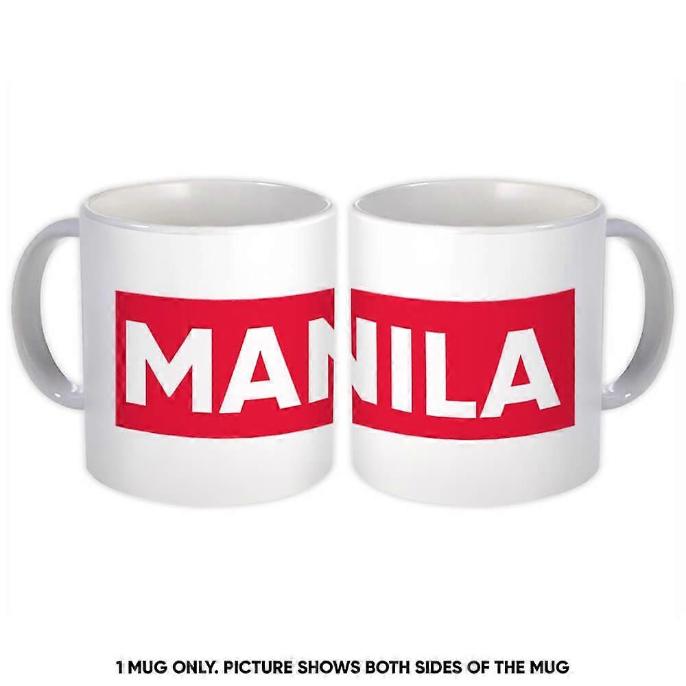 Gift Mug: Manila Philippines Red
