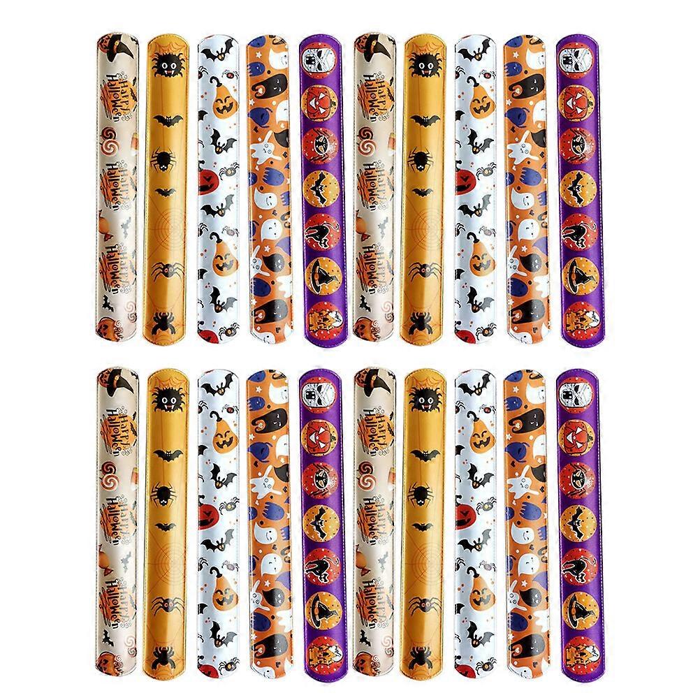 96pcs Kids Slap Bracelets Slap Wristband Kids Slap Bands Halloween Party Prop