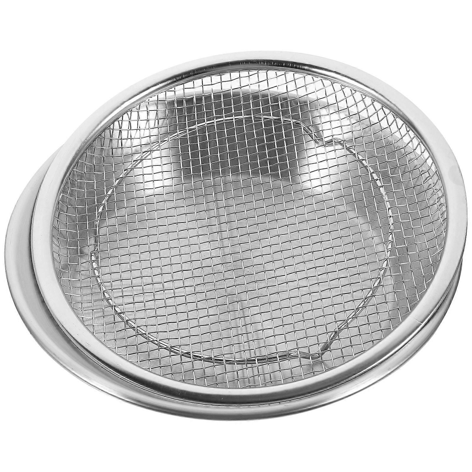 1 Set of French Fries Serving Plate Oil Frying Food Plate Round Filter Net Food Cooling Net