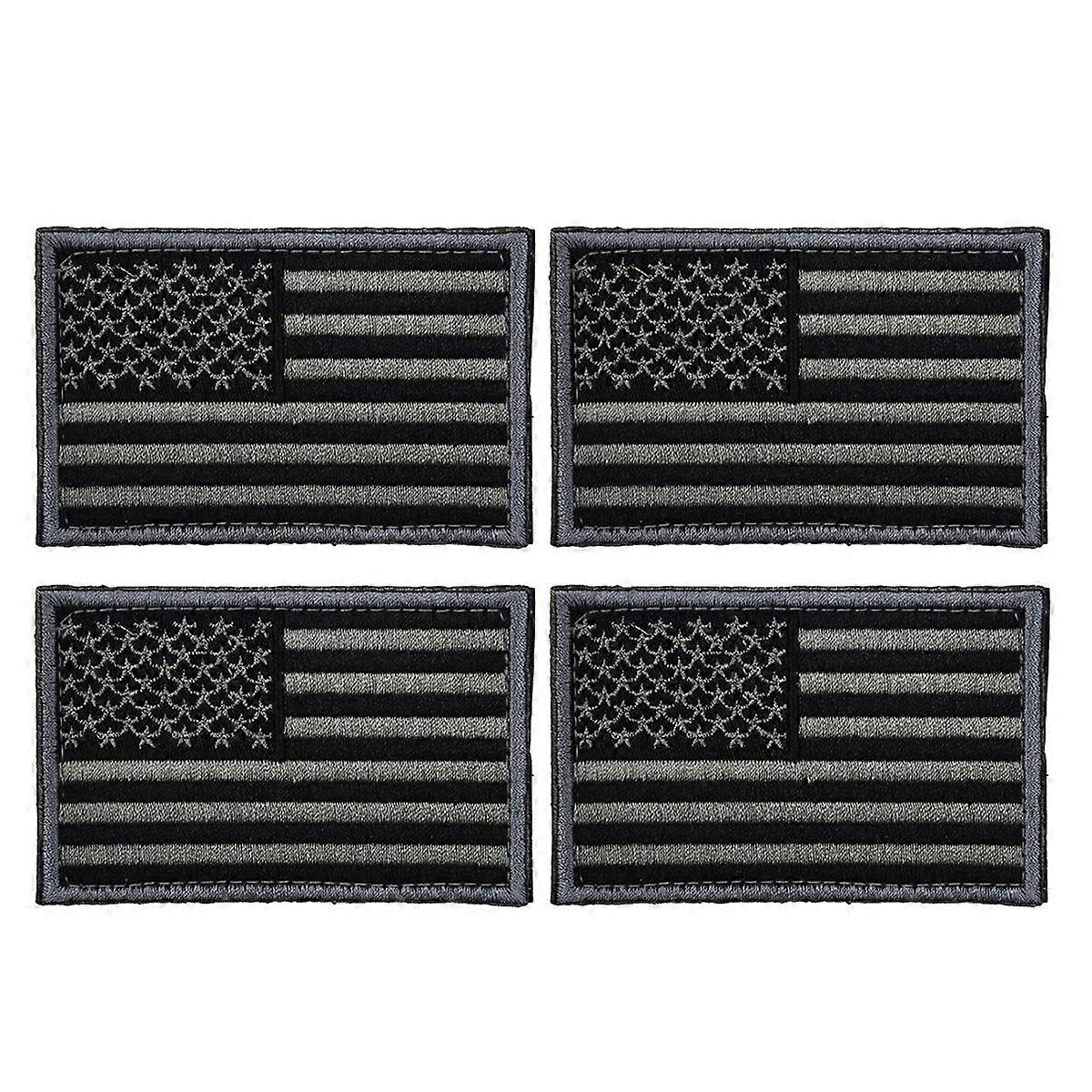 4 PCS Mens Waterproof Jacket Morale Patches American Flag Uniform Patch DIY Patches Iron Uniform Patches