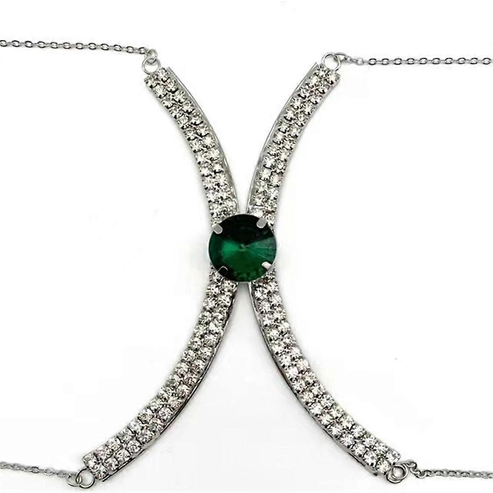 Body chain gold plated green