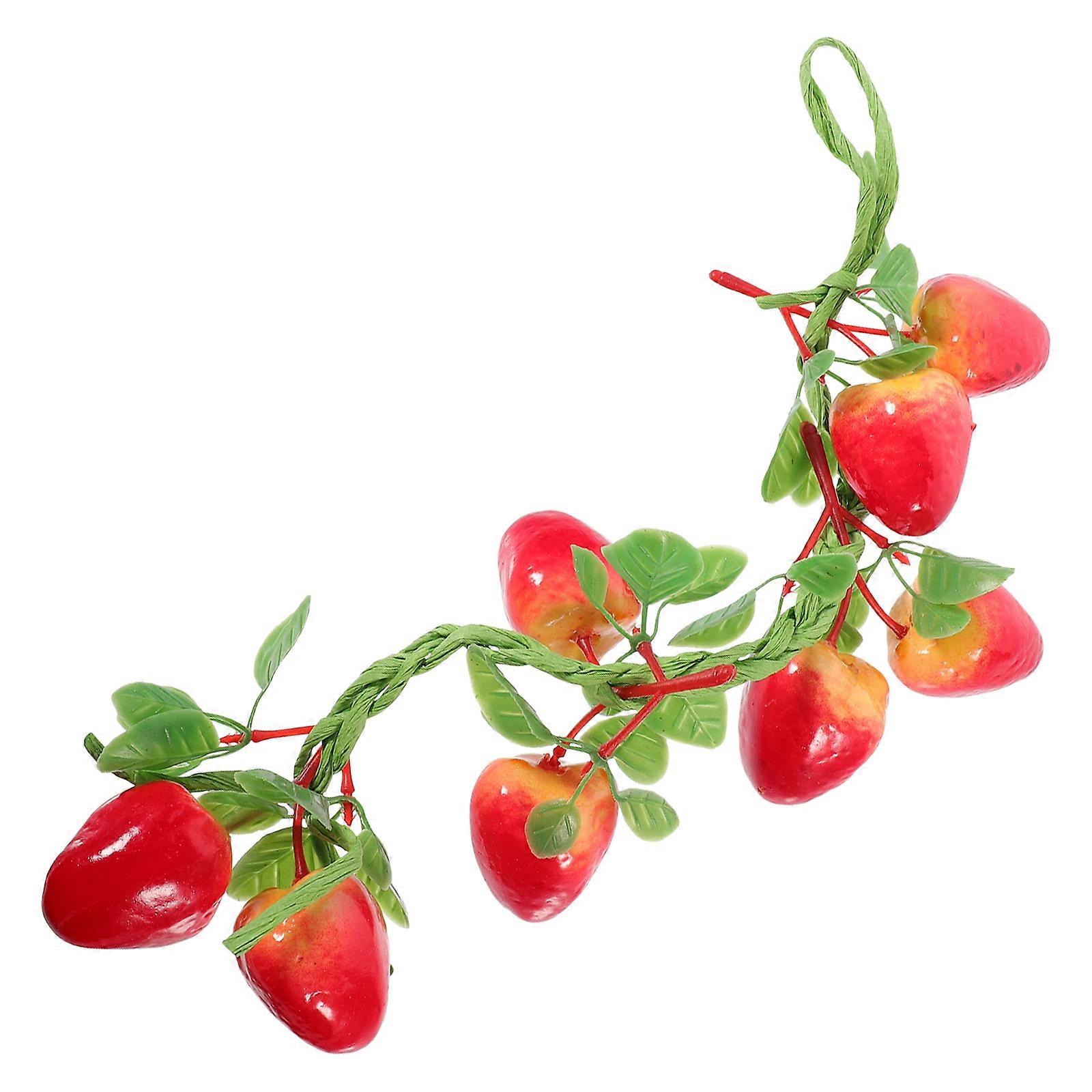 Artificial Foams Strawberry Leaves Vine Strawberry Bunch Simulation Strawberry Vine