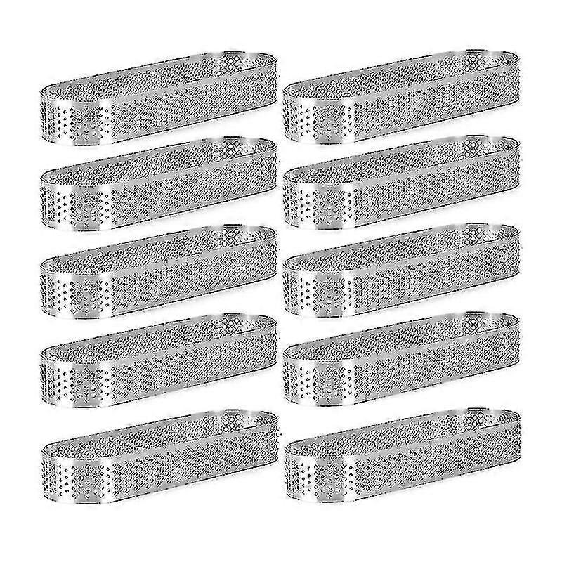 10 Pack Oval Tart Ring,perforated Baking Ring,pastry Ring