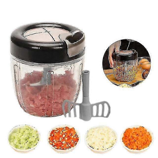 Food Chopper Pull Mincer Onion Vegetable Blender Mixer Nuts Meat Grind
