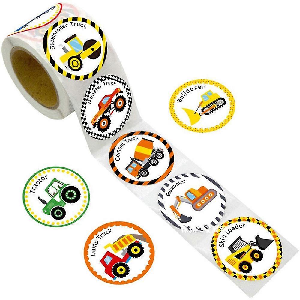 50-500pcs Cars Pattern Reward Sticker for Kids Cute Cartoon Bus Tank ...