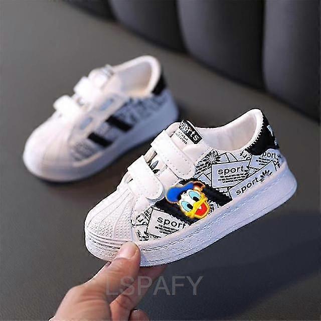 Çocuk Beyaz Spor Ayakkabı Mickey Mouse Yeni yürümeye başlayan çocuklar Kız Erkekler Nefes Alabilir Dantelli Günlük Spor Ayakkabılar Çocuk Tenis 2-6y Küçük Çocuk Ayakkabıları