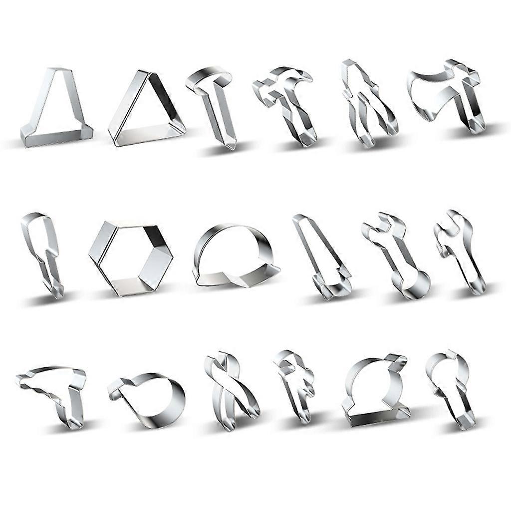 16 Pieces Construction Cookie Cutter Set Hammer Wrench Construction Tools Cutter