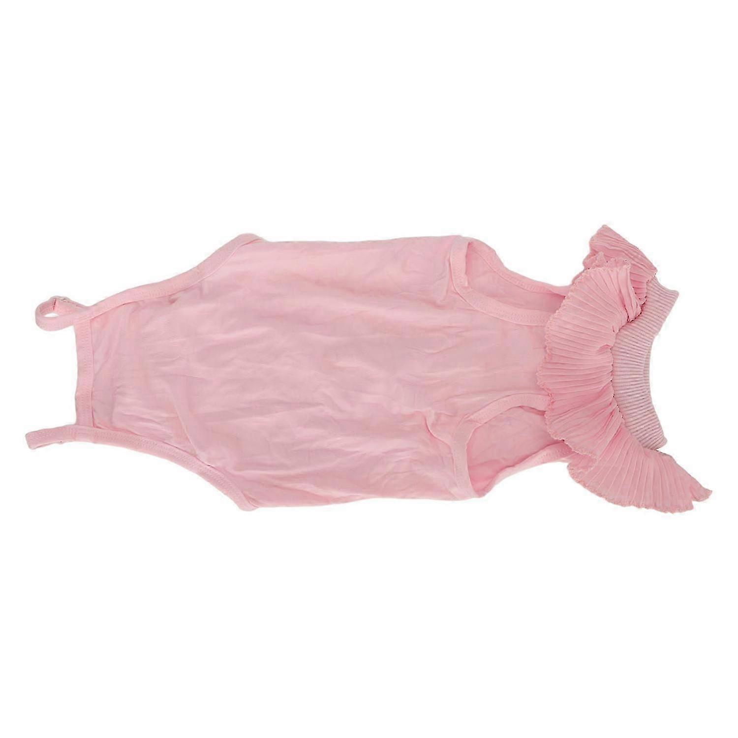 Cat Recovery Suit Lace Neckline Prevent Licking Adjustable Buckle Cat After Surgey Wear for Postoper