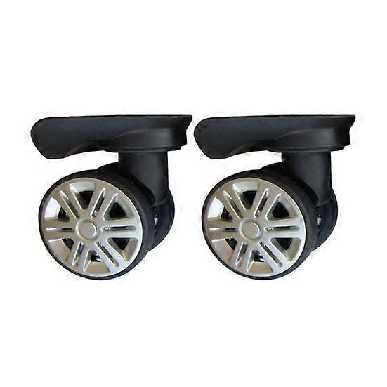 1 Pair Universal Replacement Wheels Low Noise Double-Row Large Size Trolley Case