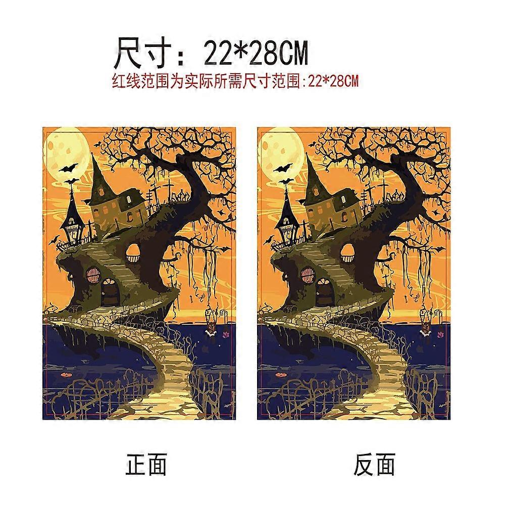 Cloth Book Cover Notebook Wraps Rectangle Castle 280x220mm