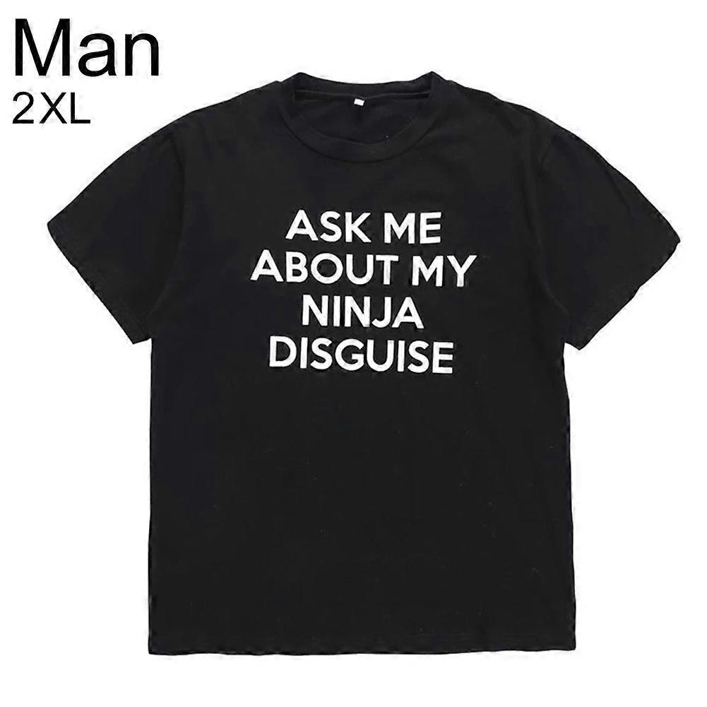 Ninja Disguise T-shirt Casual Parent-child Short Sleeve Letter Printed Top
