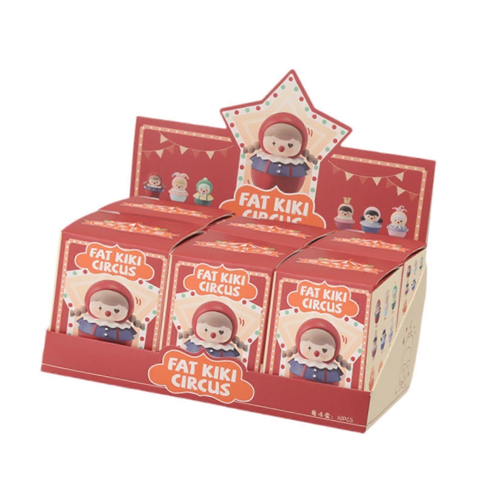 6個の漫画の置物ピエロフィギュア女の子男の子子供子供のためのトレンディなおもちゃ